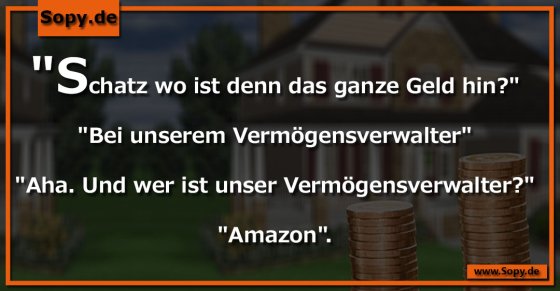 ganze Geld hin
