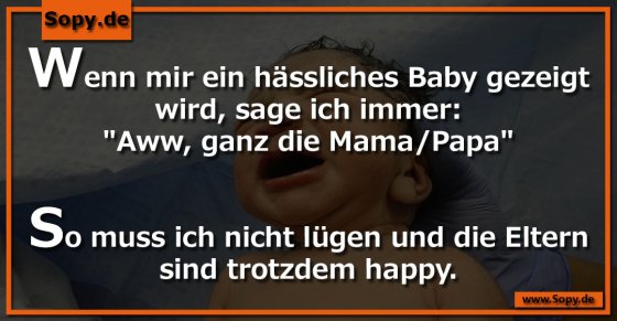 Höflichkeitslüge bei Babys: Ganz die Mama