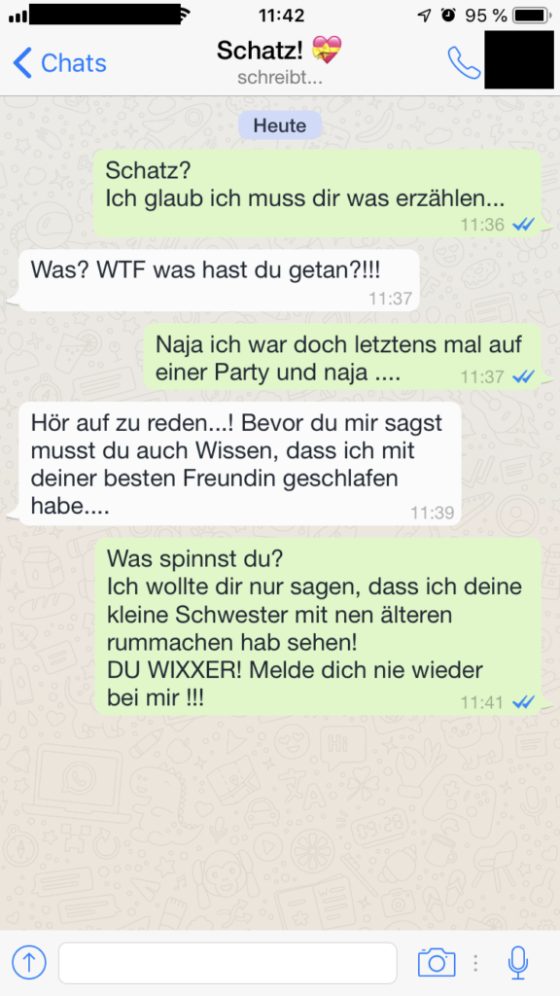 Schatz? Ich muss dir was erzählen...
