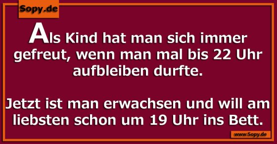 19 Uhr ins Bett