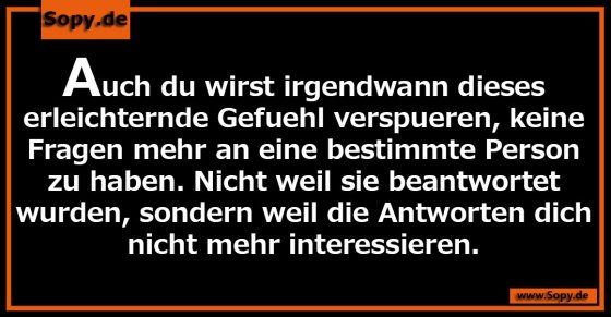 Loslassen als Befreiung: Keine Fragen mehr offen