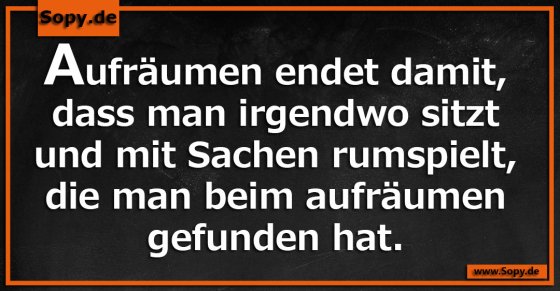 Aufräumen endet immer mit altem Kramfund