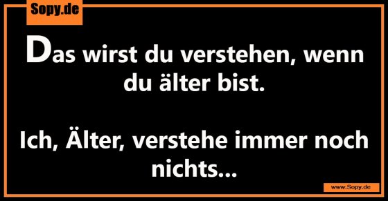 Alterserkenntnis ehrlich: Auch im Alter nichts verstanden