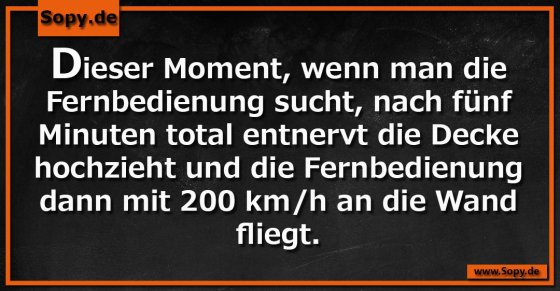 Alltagsfrust pur: Fernbedienung fliegt mit 200 km/h