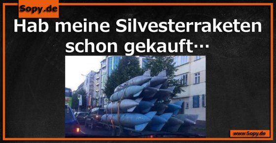 Silvesterselbstbewusstsein direkt: Raketen längst gekauft
