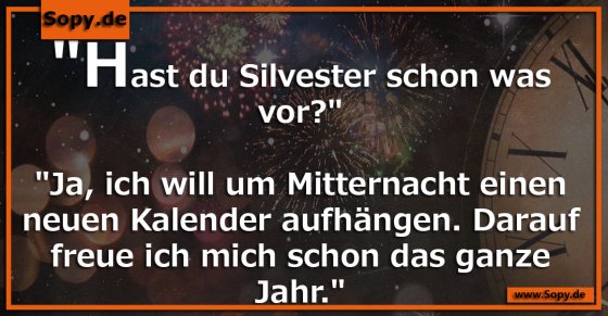 Silvesterironie trocken: Kalender aufhängen als Highlight
