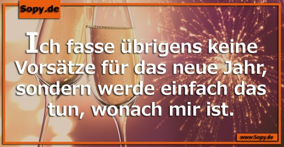 Fasse keine Vorsätze