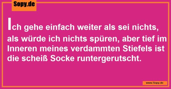 Socke runtergerutscht