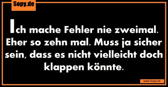 mache Fehler nie zweimal