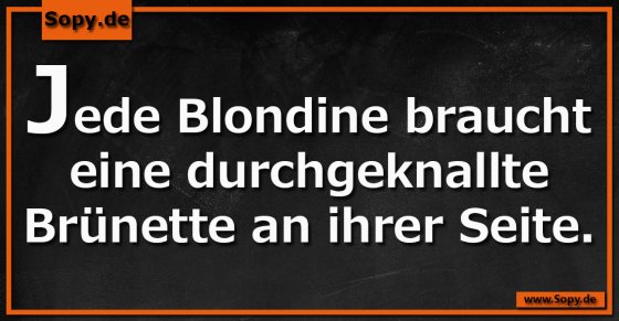 Jede Blondine