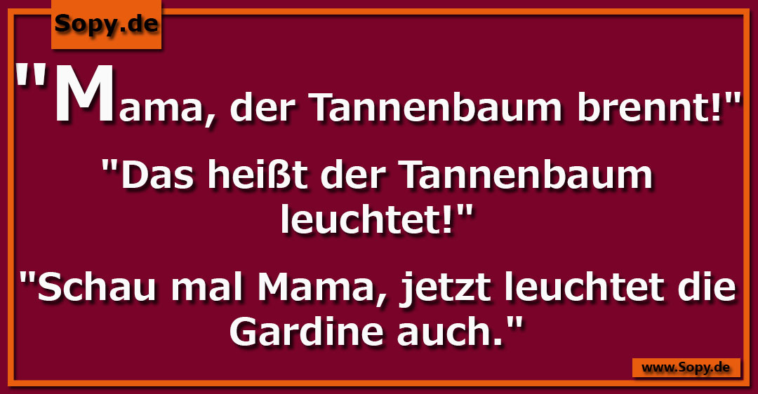 Brennende Kerzen am Tannenbaum symbolisieren humorvolle Weihnachtsgeschichte mit Kind