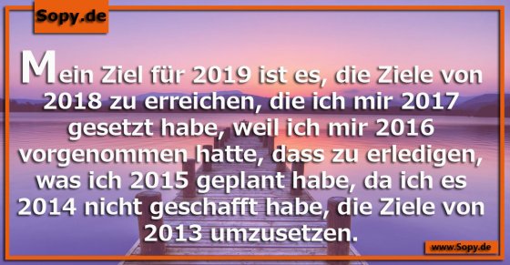 Mein Ziel für 2019