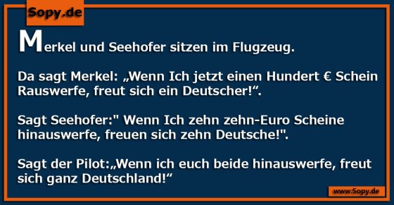 Politikwitz Klassiker: Pilot hat die beste Idee
