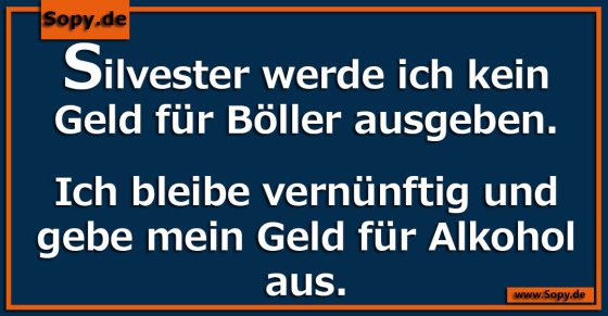 Silvester vernünftig bleiben