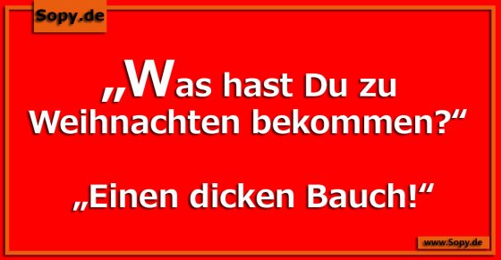 Weihnachtsüberraschung ehrlich: Dicker Bauch als Geschenk