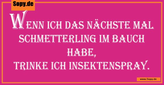 Schmetterling im Bauch