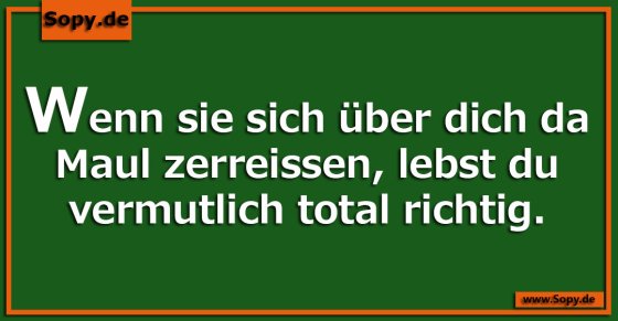 Vermutlich total richtig