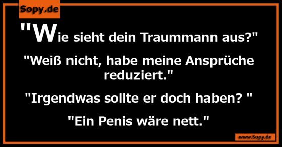 Anspruchsironie ehrlich: Ein Penis wäre schon nett