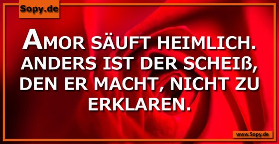 Amor säuft heimlich: Erklärung für Liebeskummer