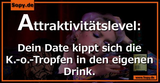 Dating-Humor bitterböse: K.o.-Tropfen im eigenen Drink
