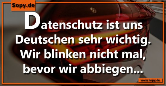 Datenschutz wichtig, Blinker eher nicht so sehr