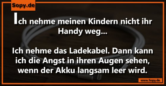 Erziehungstrick: Ladekabel weg statt Handy weg