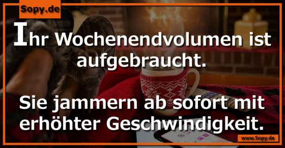 Wortwitz zum Datenvolumen: Ab jetzt schneller jammern