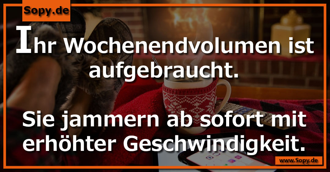 Smartphone mit Fehlermeldung symbolisiert cleveren Wortwitz zum aufgebrauchten Datenvolumen