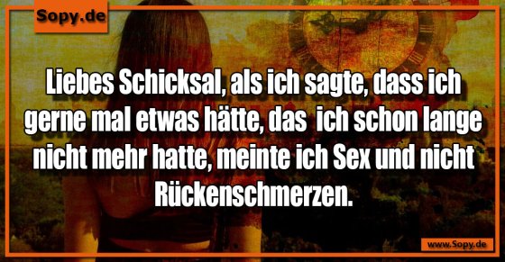 Meinte ich Sex