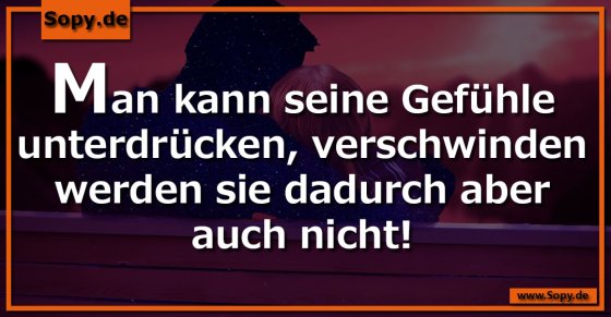 Gefühle unterdrücken