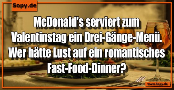 Serviert zum Valentinstag