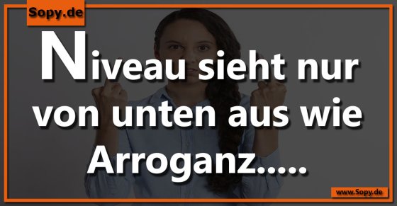 Niveauwahrnehmung bissig: Von unten wirkt es Arroganz