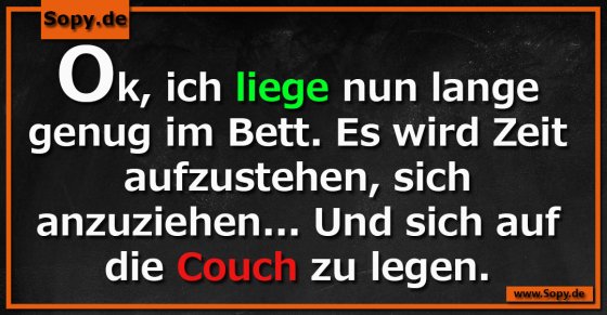 Genug im Bett