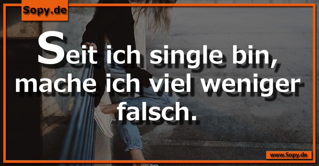 Lustiges Spruchbild zu Seit ich single bin: Seit ich single bin: Seit ich single bin, mache ich viel weniger falsch.
