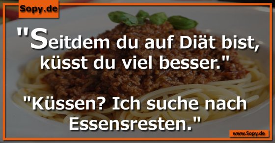 Diätmissverständnis frech: Küsse oder Essensreste suchen