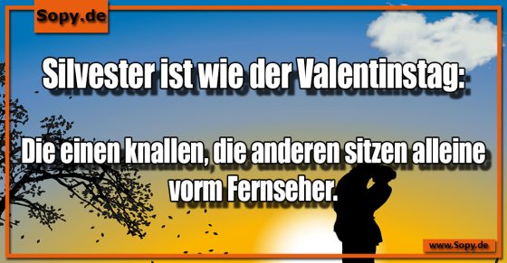 Feiertagsvergleich bissig: Knallen oder allein sitzen