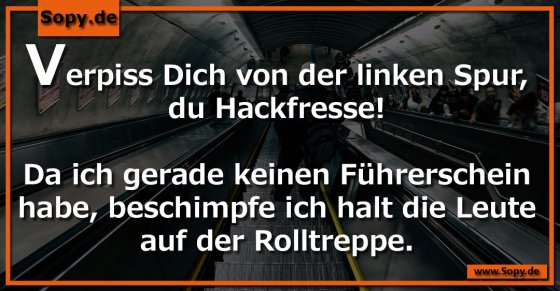Verkehrsfrust umgeleitet: Rolltreppe statt linke Spur