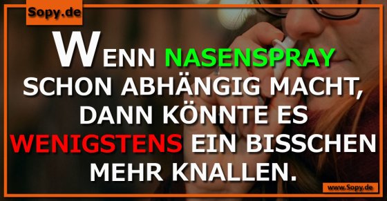 Wenn Nasenspray