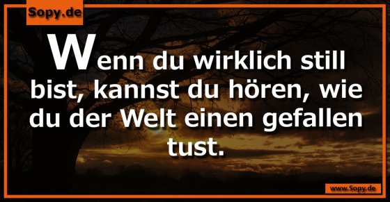 Stille verstehen: Der Welt einen Gefallen tun