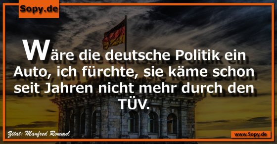 Politikvergleich: Deutsche Politik fällt beim TÜV durch