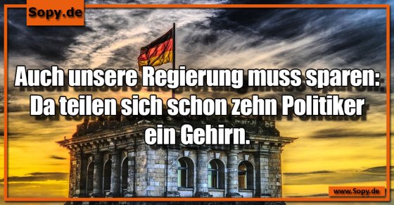 Sparwitz bissig: Zehn Politiker teilen sich Gehirn