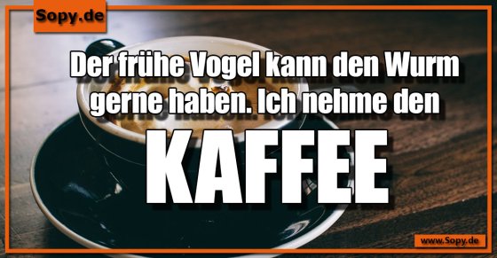 Kaffeepriorität klar: Wurm kann der Vogel behalten