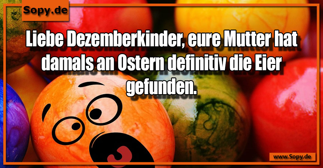 Osterei neben Kalenderblatt Dezember symbolisiert frechen Dezemberkinderwitz mit Zeitrechnung