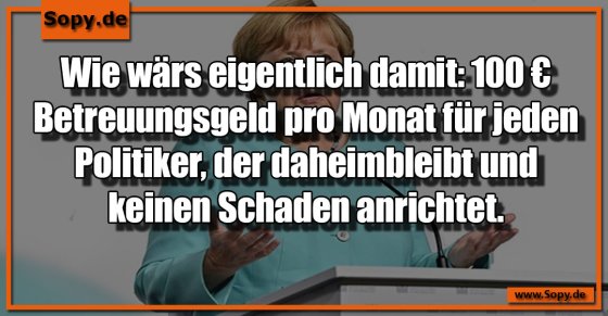 Betreuungsgeldidee bissig: Geld fürs Zuhausebleiben