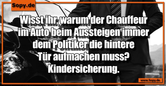 Politikerwitz clever: Kindersicherung als Erklärung