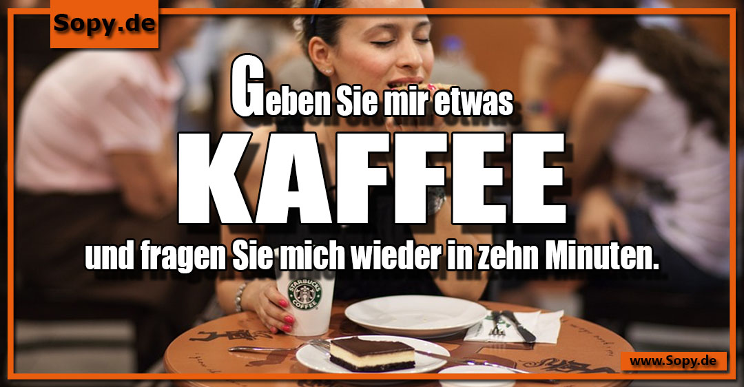 Müde Person greift morgens sofort nach Kaffeetasse ohne Worte