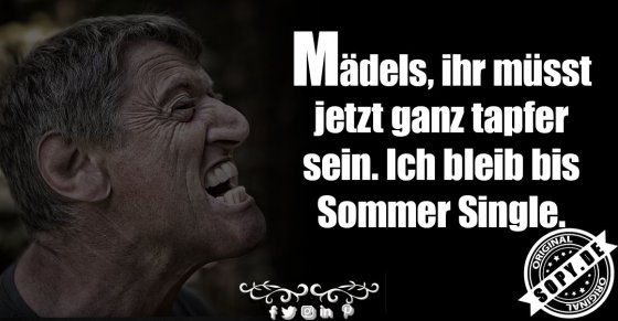 Singlevorsatz humorvoll: Tapfer bis zum Sommer bleiben
