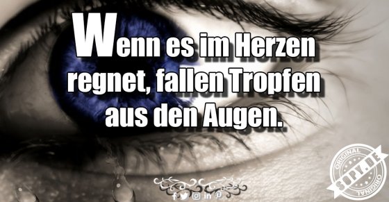 Herzmetapher poetisch: Regen im Herzen wird zu Tränen
