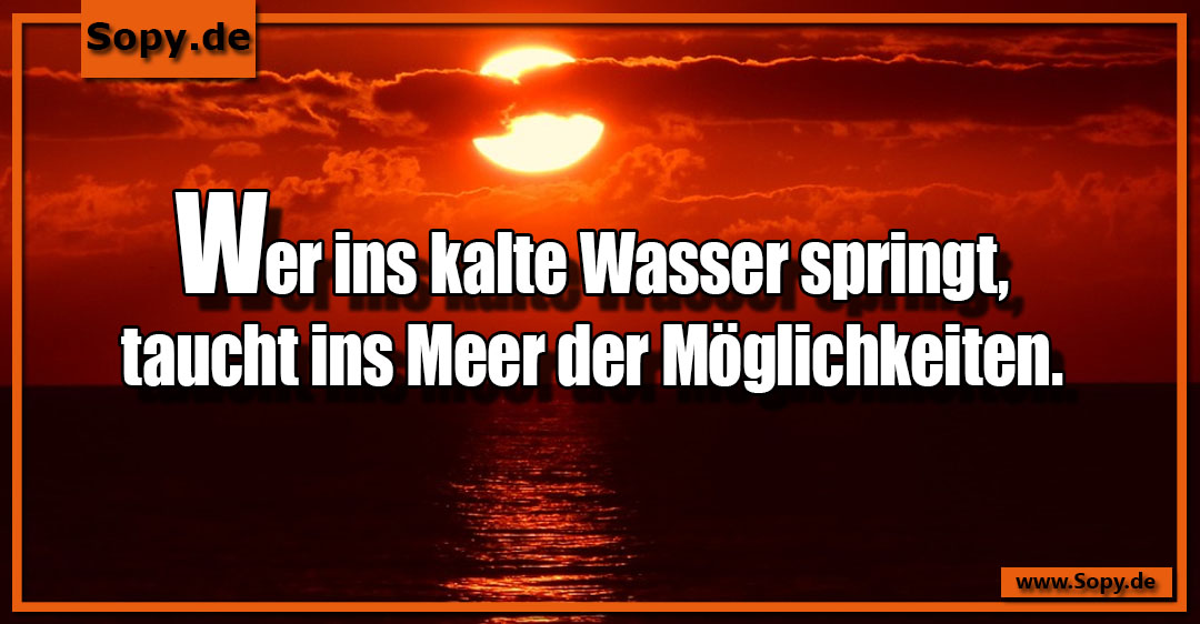 Person springt mutig ins Wasser symbolisiert poetische Mutentscheidung für Neuanfänge