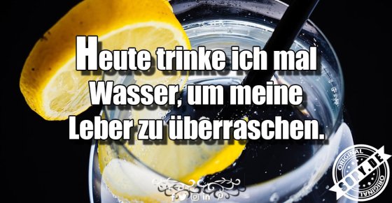 Heute trinke ich